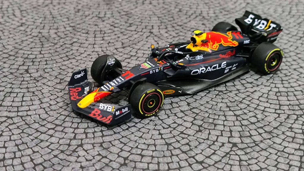 MINI GT Oracle Red Bull Racing RB18 #11 Sergio Perez 2022 Monaco Grand Prix Winner