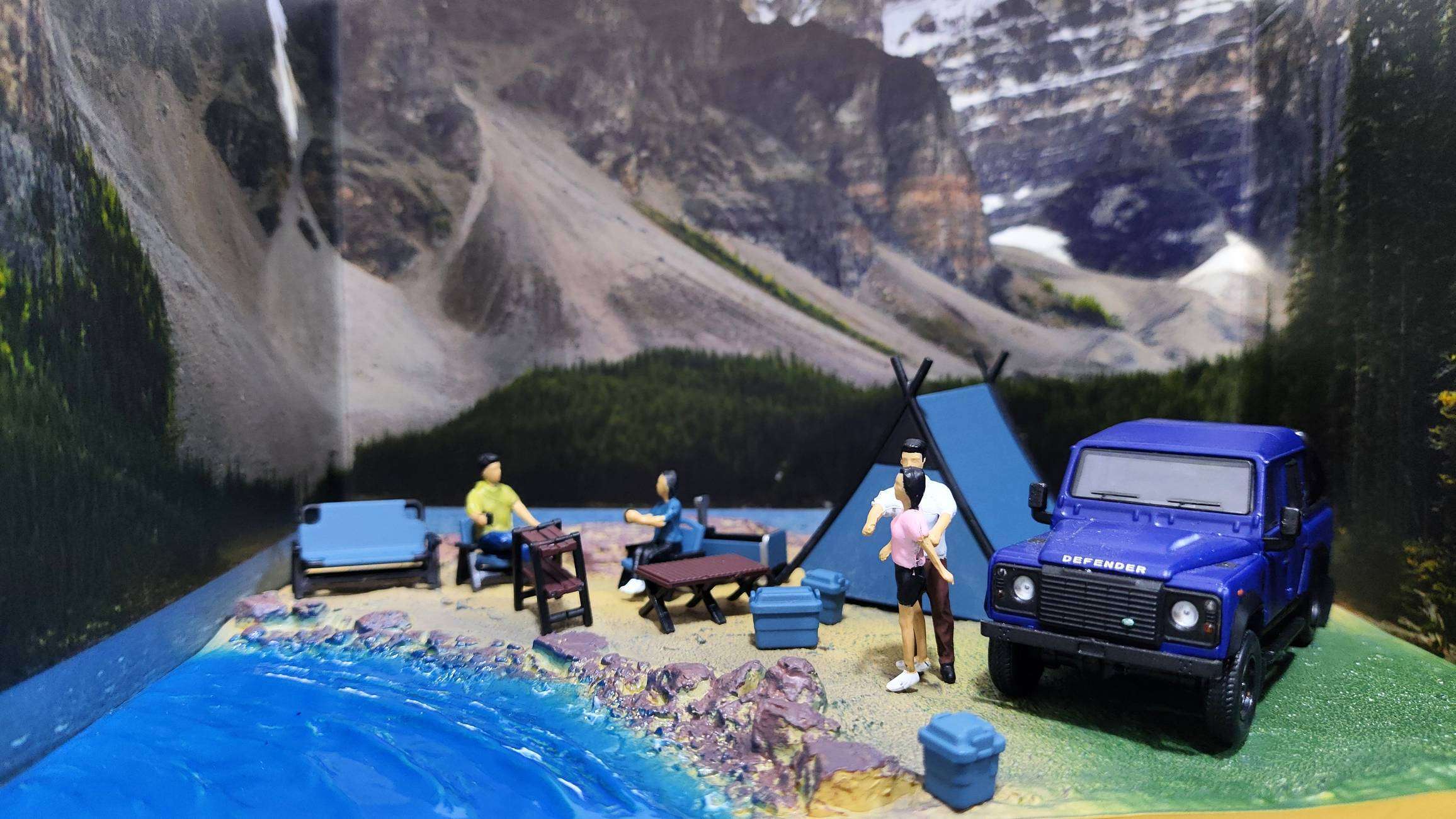 BM Creations Land Rover Defender 110 Pick up Accessory Pack with Camping Diorama Hobby Expo China 2024 Limited Edition