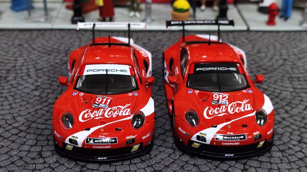Sparky Porsche 911 RSR 2019 Coca-Cola #911 #912 Petit Lemans Car Set