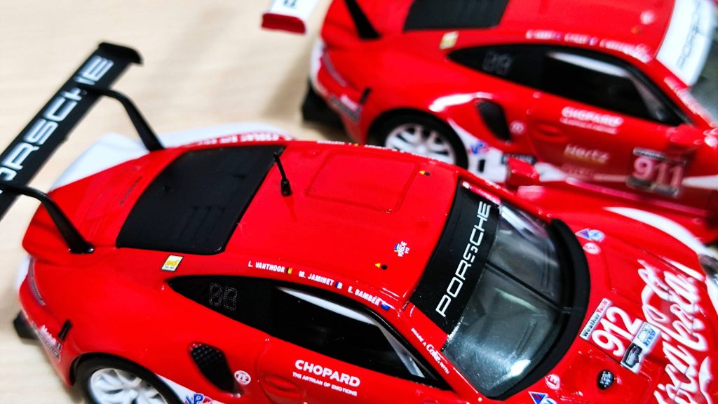 Sparky Porsche 911 RSR 2019 Coca-Cola #911 #912 Petit Lemans Car Set