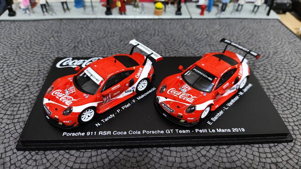 Sparky Porsche 911 RSR 2019 Coca-Cola #911 #912 Petit Lemans Car Set