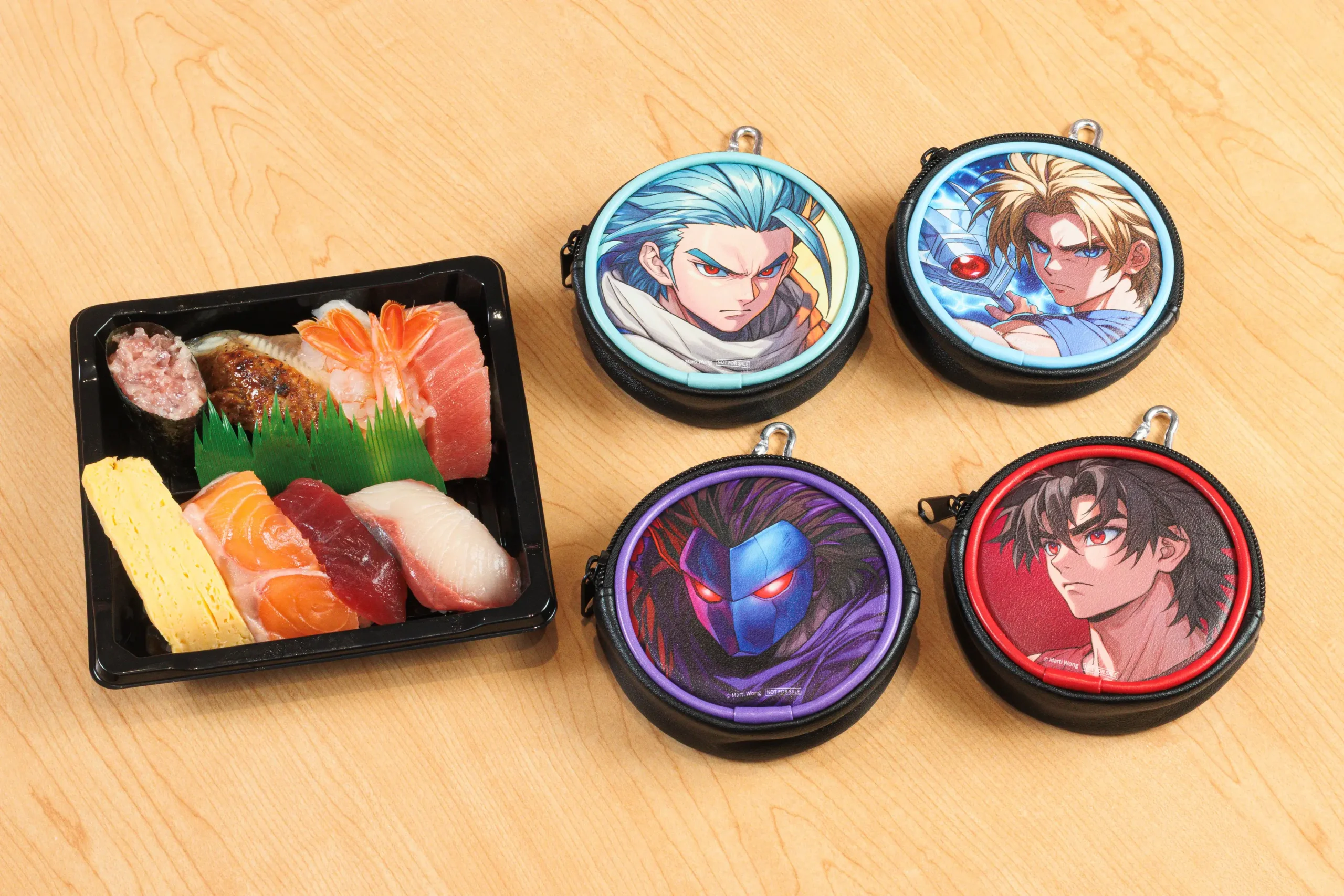 小朋友齊打交外賣盛合聯乘限定圓形小掛袋乙個