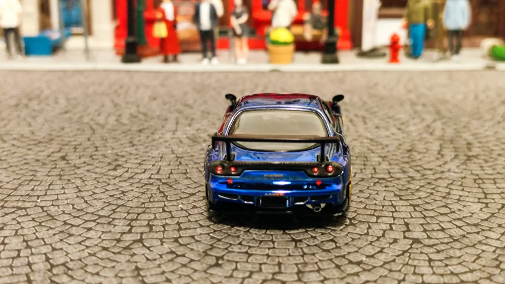 MINI GT Mazda RX-7 RE-Amemiya Chrome Blue One Night in Malaysia 2025