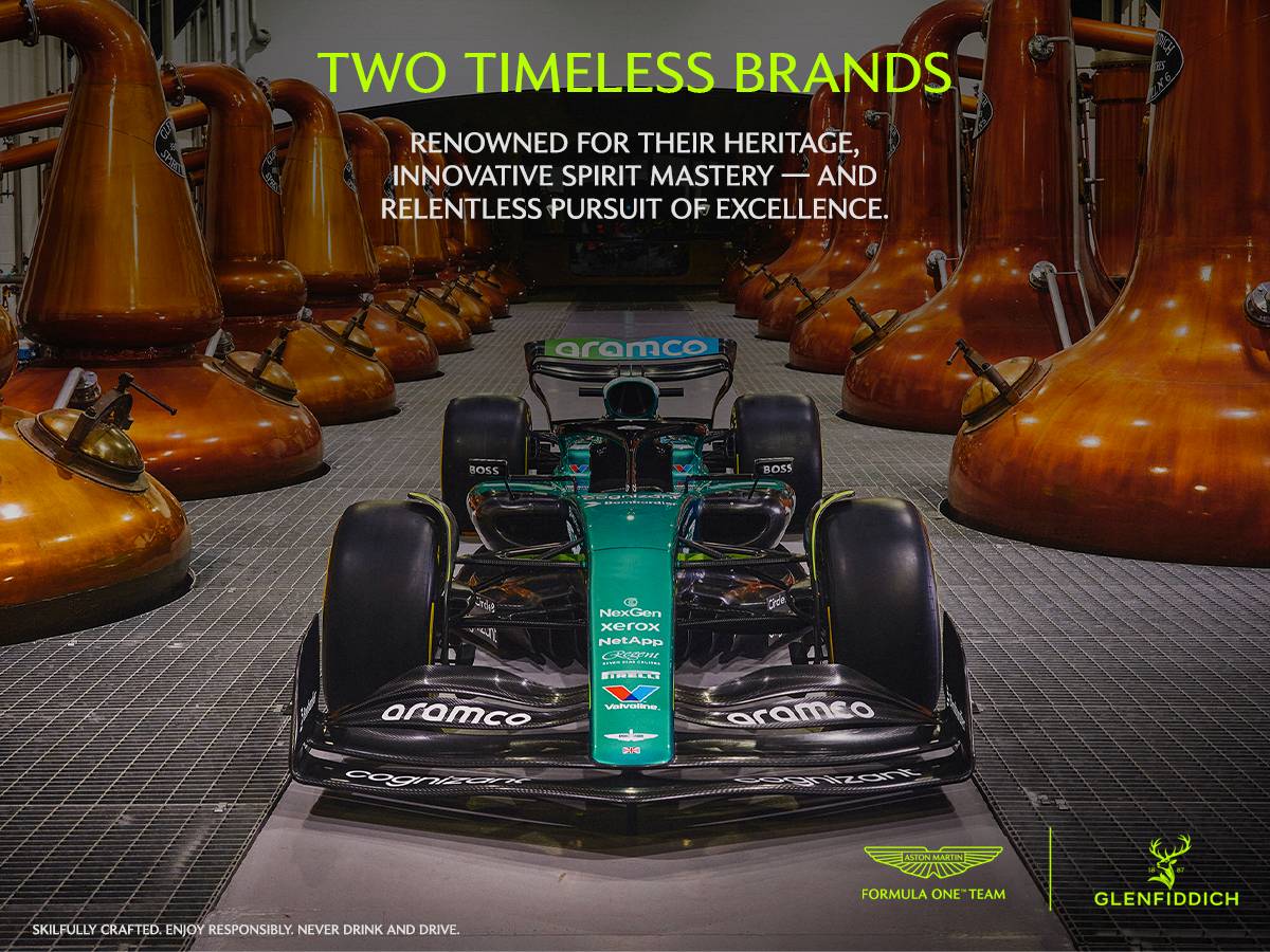深夜睇 F1 亞塞拜然站必備！Glenfiddich 聯乘 Aston Martin F1 推出 16 年 Release No.2 威士忌，五重桶極致工藝演譯賽車直覺。
